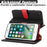 For iPhone SE (2022)  /  (2020)  /  8  /  7 Stand Case Litchi Texture Genuine Cow Leather Wallet Phone Cover RFID Blocking - Black  /  Red - 7