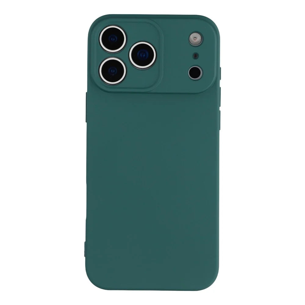 For iPhone 17 Pro Case TPU Back Soft Anti-Scratch Fiber Lining Phone Cover - Army Green - 3