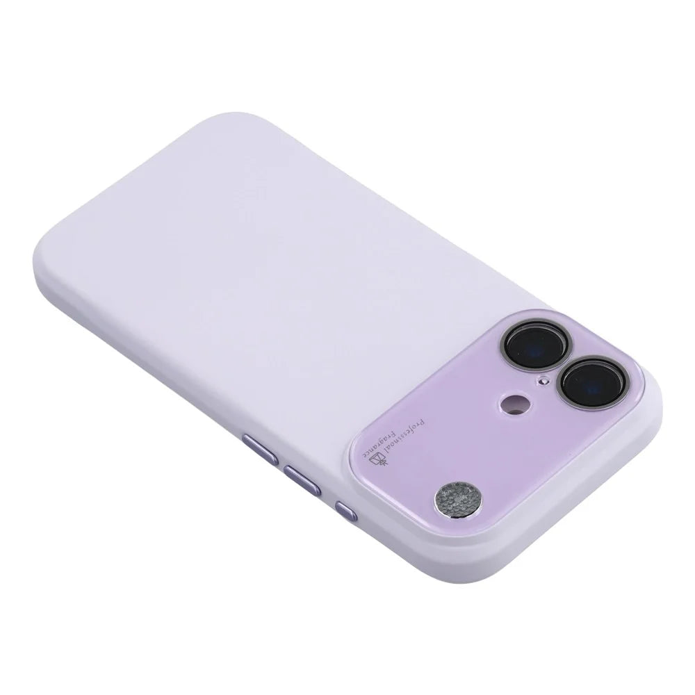 For iPhone 16 Case Large Camera Window Liquid Silicone Aromatherapy Phone Cover - Light Purple - 5