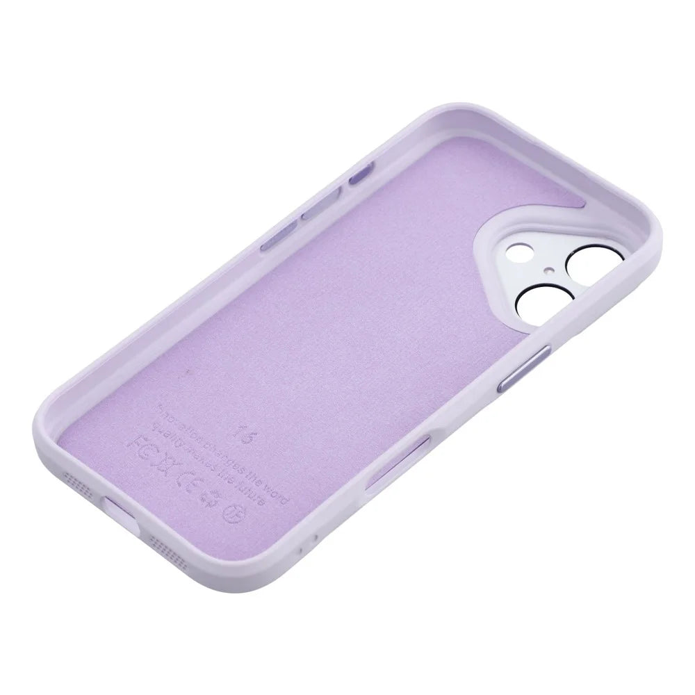 For iPhone 16 Case Large Camera Window Liquid Silicone Aromatherapy Phone Cover - Light Purple - 6