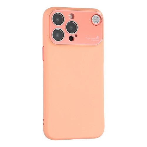 For iPhone 14 Pro Max Case Large Camera Window Liquid Silicone Aromatherapy Phone Cover - Orange - 1