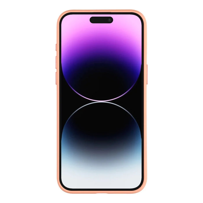 For iPhone 14 Pro Case Large Camera Window Liquid Silicone Aromatherapy Phone Cover - Orange - 2