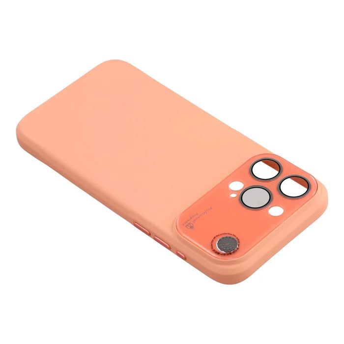 For iPhone 14 Pro Case Large Camera Window Liquid Silicone Aromatherapy Phone Cover - Orange - 5