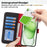 For iPhone 15 Plus  /  14 Plus Stand Case Litchi Texture Genuine Cow Leather Wallet Phone Cover RFID Blocking - Black  /  Red - 6
