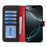 For iPhone 16 Pro Max Stand Case Litchi Texture Genuine Cow Leather Wallet Phone Cover RFID Blocking - Black  /  Red - 2