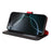 For iPhone 16 Pro Max Stand Case Litchi Texture Genuine Cow Leather Wallet Phone Cover RFID Blocking - Black  /  Red - 4