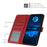 For iPhone 18 Pro Max / 17 Pro Max Case Flip Stand Calf Texture PU Leather Wallet Phone Cover with Strap - Red - 2