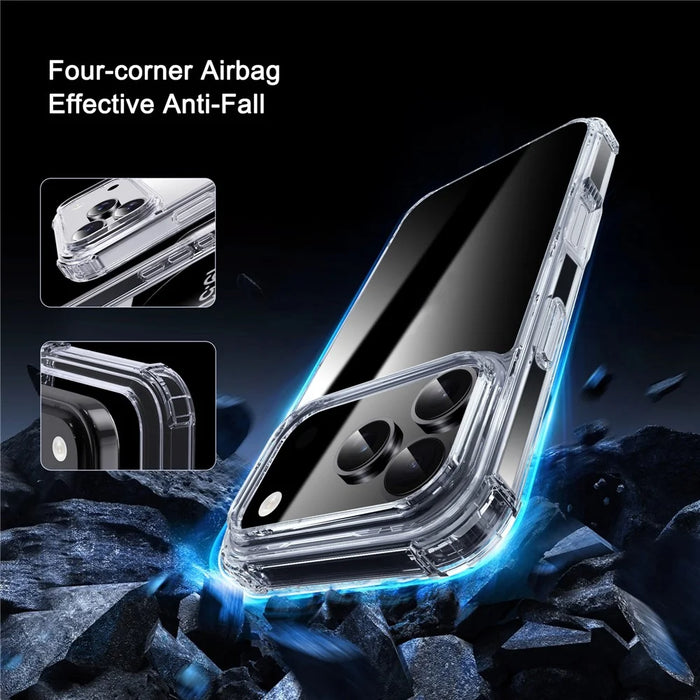 IPAKY For iPhone 17 Pro Case Four Corner Shockproof Clear Phone Back Cover - 4