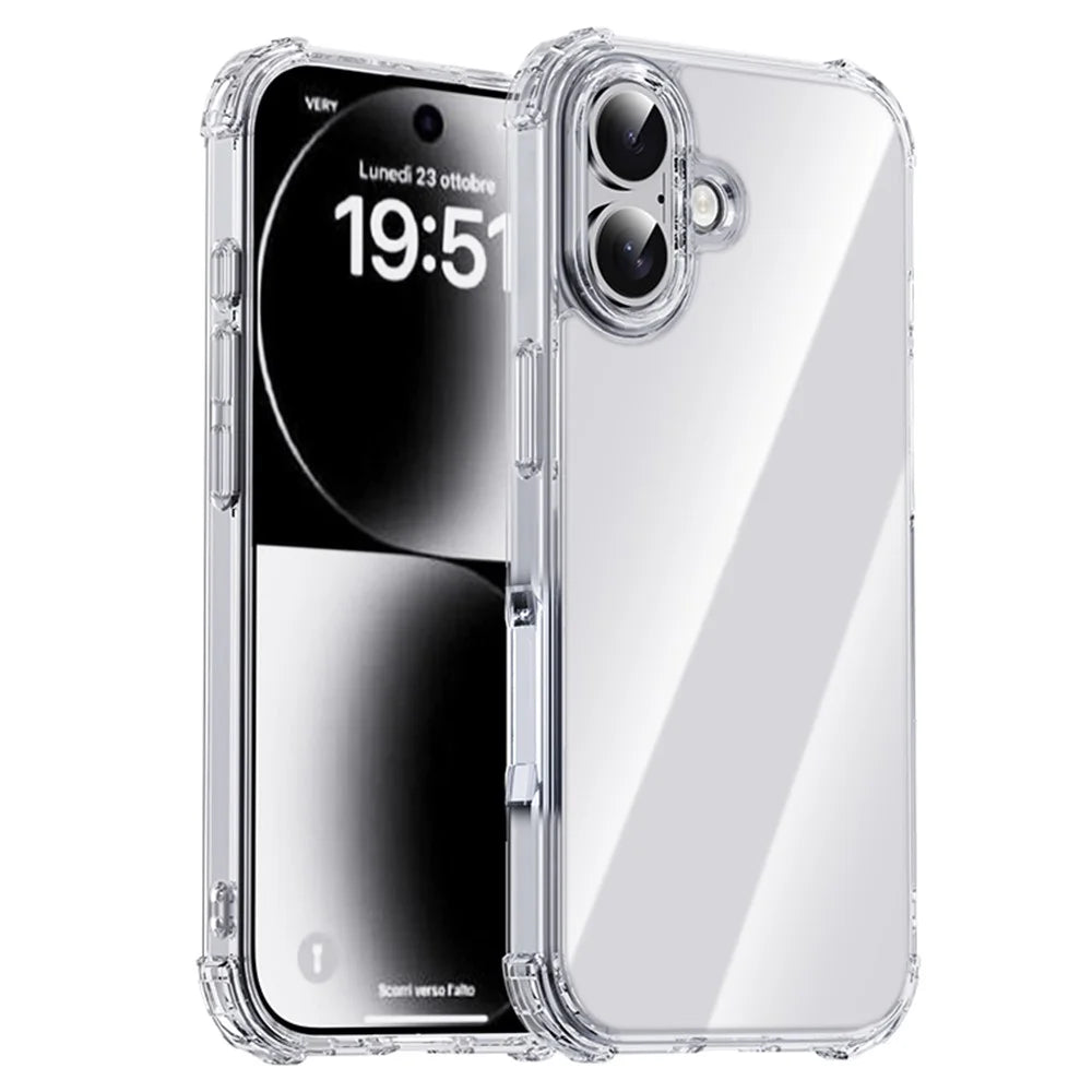 IPAKY For iPhone 17 Case Four Corner Shockproof Clear Phone Back Cover - 1