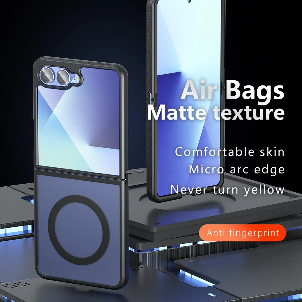 For Samsung Galaxy Z Flip7 5G Magnetic Case TPU + PC Matte Skin Touch Phone Cover - 3