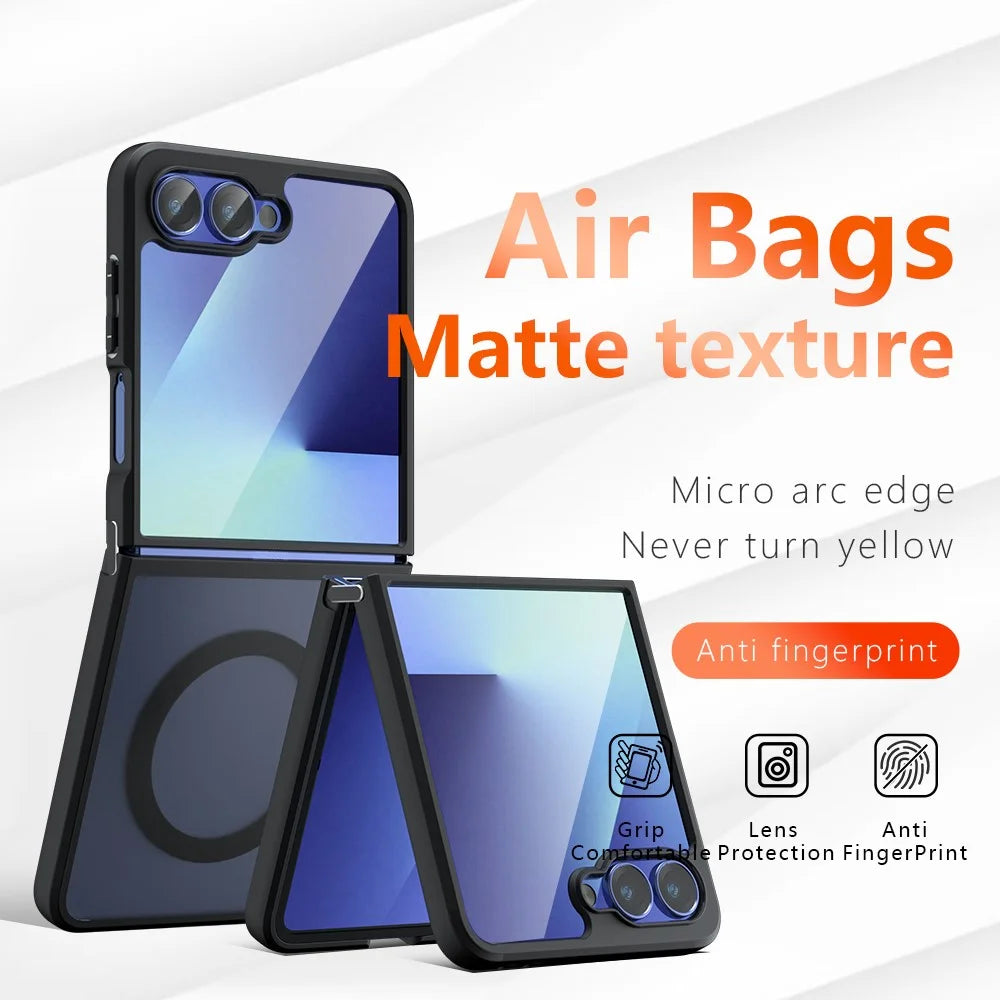 For Samsung Galaxy Z Flip7 5G Magnetic Case TPU + PC Matte Skin Touch Phone Cover - 4