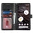 For Google Pixel 7a Case Textured Leather Wallet Phone Cover with Strap - Black - 2