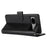 For Google Pixel 7a Case Textured Leather Wallet Phone Cover with Strap - Black - 4