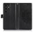 For Samsung Galaxy S24 Ultra Stand Case Textured Leather Wallet Phone Cover with Strap - Black - 3