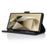 For Samsung Galaxy S24 Ultra Stand Case Textured Leather Wallet Phone Cover with Strap - Black - 5
