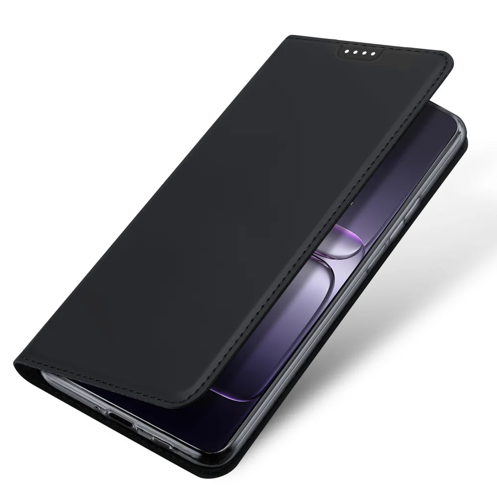 DUX DUCIS For OnePlus Ace 5 Racing 5G / OnePlus Nord CE5 5G Case  Skin Pro Series Leather Stand Cover Card Holder - Black - 4