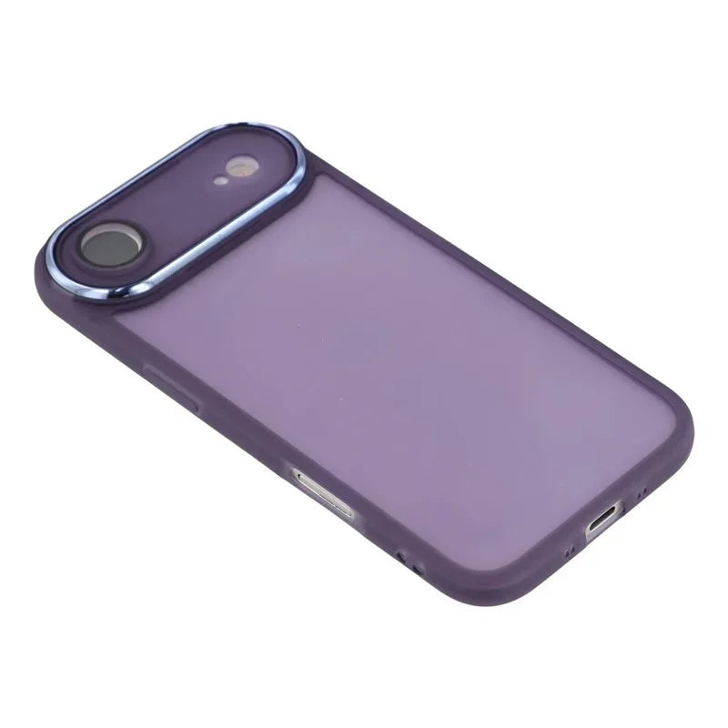 WANLONFENG For iPhone Air TPU Case  DKSM Series Electroplated Frame Back Cover with Tempered Glass - Purple - 5