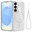 For Samsung Galaxy S25 FE Magnetic Case TPU Phone Back Cover with Lanyard - White - 1