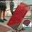 For Samsung Galaxy S25 FE Leather Case Geometric Line Design Wallet Phone Cover with Wrist Strap - Red - 4