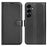 For Samsung Galaxy S25 FE Case Litchi Texture Shockproof Leather Wallet Phone Cover - Black - 1