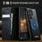 CASEME For Samsung Galaxy S22 Ultra 5G Case  C49 Magnetic Case RFID Blocking Detachable Wallet Leather Phone Cover - Black - 4