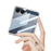 GKK For Samsung Galaxy Z Flip7 5G Case with Screen Film Kickstand Hard PC Phone Back Cover - Silver - 2