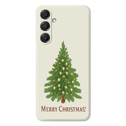For Samsung Galaxy A16 5G  /  4G Case Christmas Tree Pattern Printing Straight Edge TPU Phone Back Cover - Beige - 1