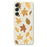 For Samsung Galaxy A16 5G  /  4G Case Maple Leaves Pattern Printing Straight Edge TPU Phone Back Cover - Beige - 1