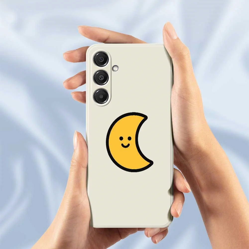 For Samsung Galaxy A16 5G  /  4G Case Yellow Moon Pattern Printing Straight Edge TPU Phone Back Cover - Green - 4