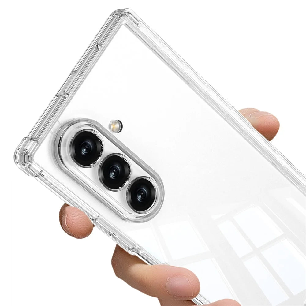 GKK For Samsung Galaxy Z Fold7 5G Case Magnetic Hinge Airbag Shockproof TPU Folding Phone Cover - Transparent - 3
