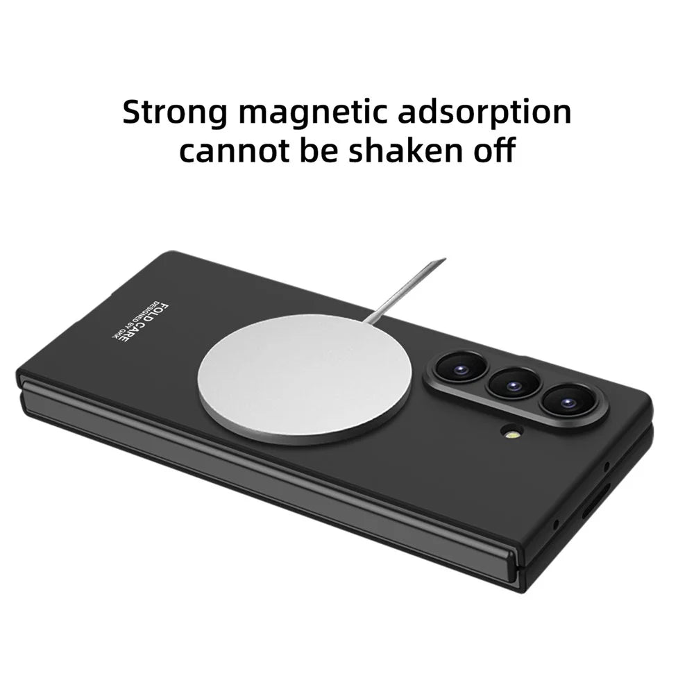 GKK For Samsung Galaxy Z Fold7 5G Magnetic Case PC Phone Cover with Screen Film - Black - 4