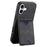 DENIOR For iPhone 17 Case Card Holder Kickstand Leather + PC + TPU Phone Cover - Black - 1