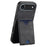 DENIOR For iPhone Air Case Card Holder Kickstand Leather + PC + TPU Phone Cover - Black - 1