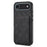 DENIOR For iPhone Air Case Card Holder Kickstand Leather Phone Back Cover - Black - 1
