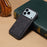 DENIOR For iPhone 17 Pro Case Card Holder Kickstand Leather Phone Back Cover - Black - 5