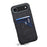 DENIOR For iPhone Air Case Dual Card Slots PU Leather + TPU + PC Phone Cover - Black - 2