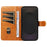 For Samsung Galaxy S25 FE Wallet Case T-Shape Lines Leather Phone Cover Stand - Brown - 2