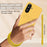 For Samsung Galaxy A56 5G  /  A36 5G Liquid Silicone Case Phone Back Cover with Short Strap - Yellow - 3