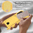 For Samsung Galaxy A56 5G  /  A36 5G Liquid Silicone Case Phone Back Cover with Short Strap - Yellow - 6