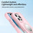 For iPhone 16 Pro Magnetic Case Wave Edge TPU + Acrylic Phone Cover with Mirror Kickstand - Pink - 6