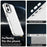 For iPhone 17 Case PC + TPU + PET Matte Anti-Drop Phone Back Cover - White - 3