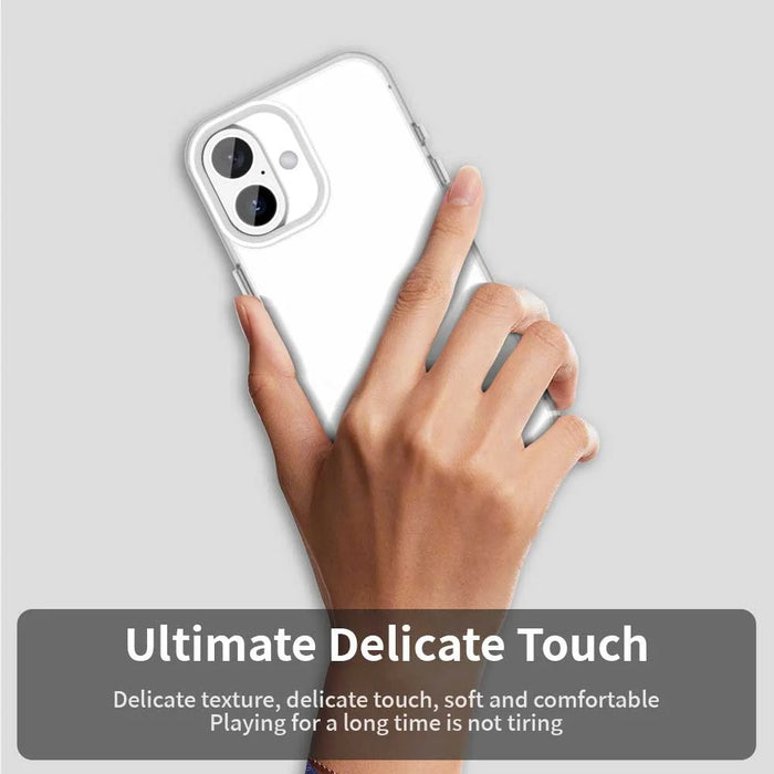 For iPhone 17 Case PC + TPU + PET Matte Anti-Drop Phone Back Cover - White - 5