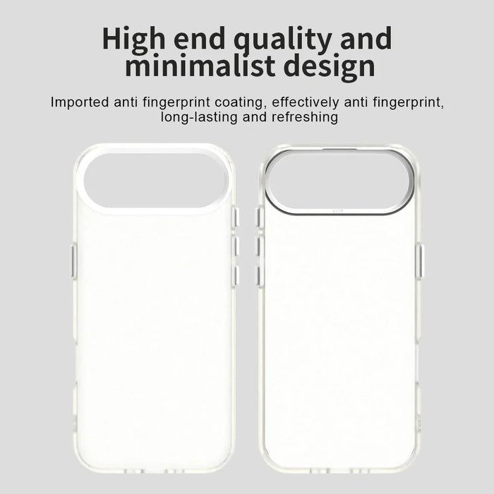 For iPhone Air Case PC + TPU + PET Matte Anti-Drop Phone Back Cover - White - 3