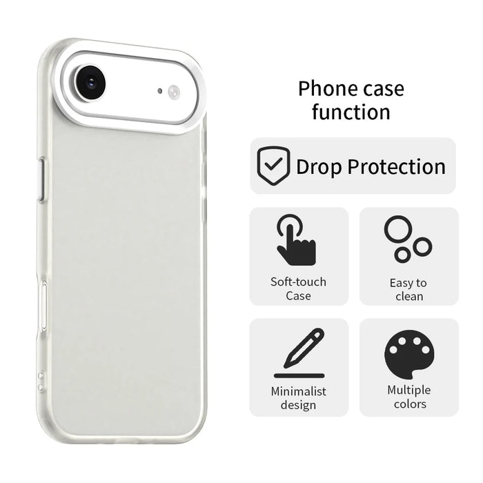 For iPhone Air Case PC + TPU + PET Matte Anti-Drop Phone Back Cover - White - 5