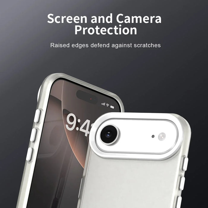 For iPhone Air Case PC + TPU + PET Matte Anti-Drop Phone Back Cover - White - 6