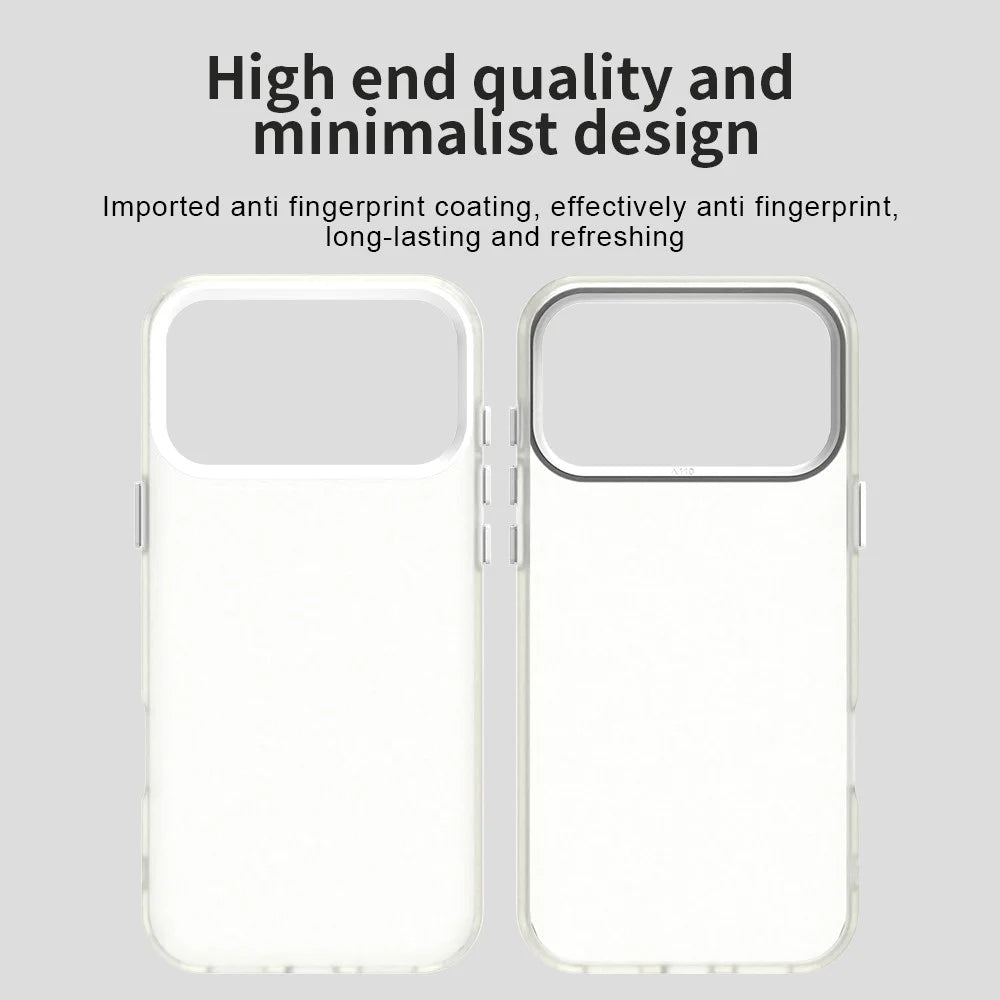 For iPhone 17 Pro Case PC + TPU + PET Matte Anti-Drop Phone Back Cover - White - 3
