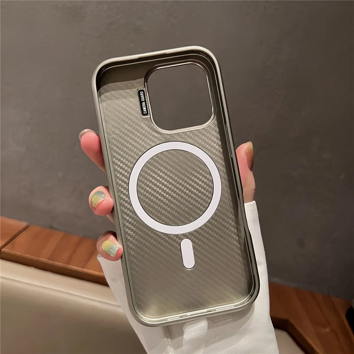 For iPhone 16 Pro Max Case Compatible with MagSafe Starry Glitter PC Phone Cover Case with Lens Frame Kickstand - Grey - 4