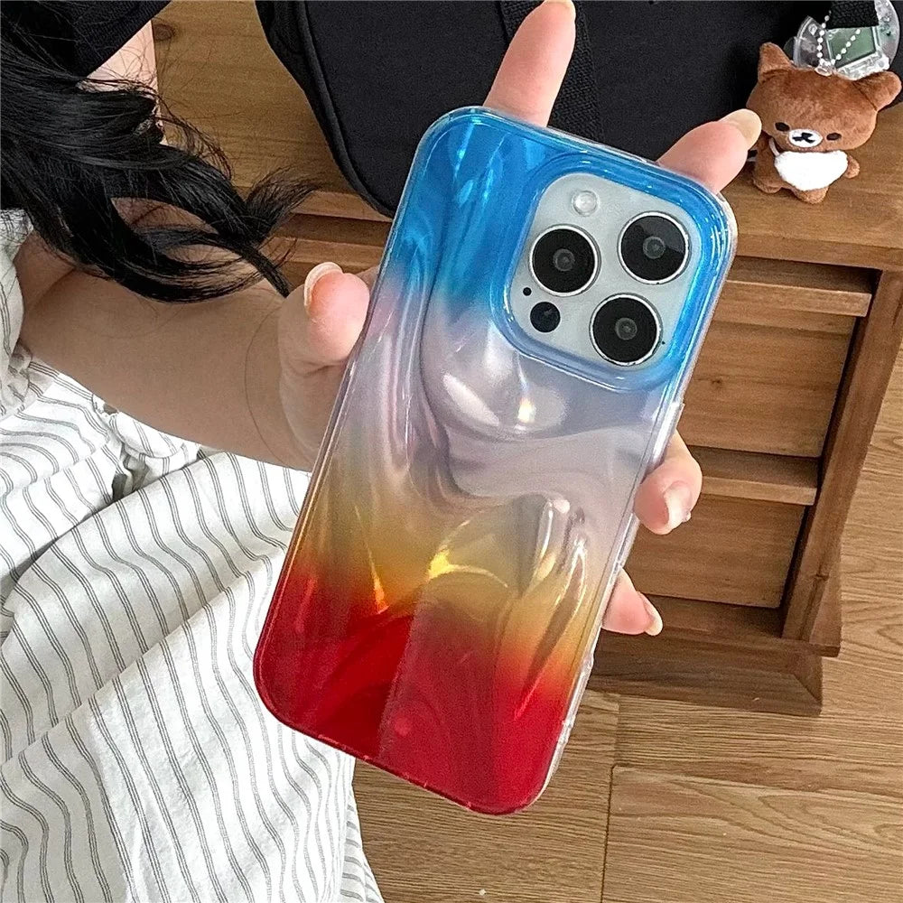 For iPhone 15 Pro Max Case Double-Sided IMD TPU Shockproof Phone Cover - Blue - 1