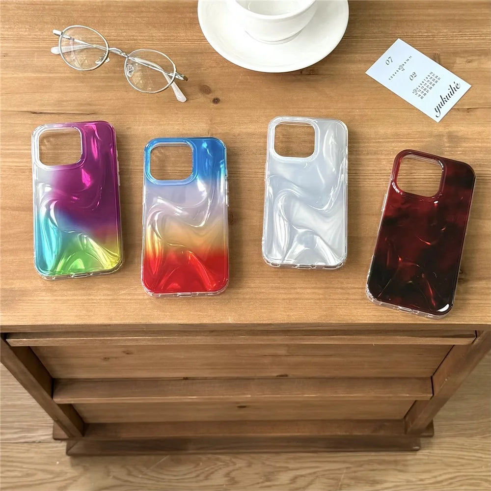 For iPhone 15 Pro Max Case Double-Sided IMD TPU Shockproof Phone Cover - Blue - 5
