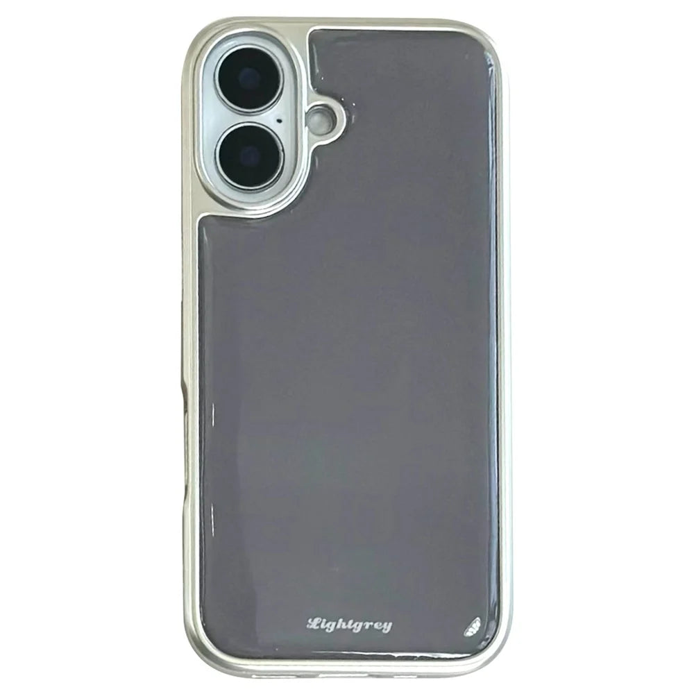 For iPhone 16 Case Minimalist Aesthetic Hard PC Epoxy Phone Cover - 1